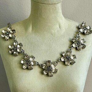 Loft Gold-Toned and Jeweled Flower Necklace